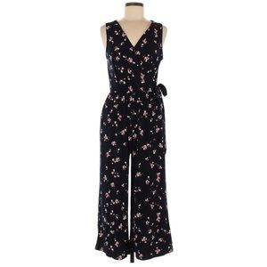 Women’s Kaileigh Delaney Knit Cropped Midi Jumpsuit Medium NWOT Navy